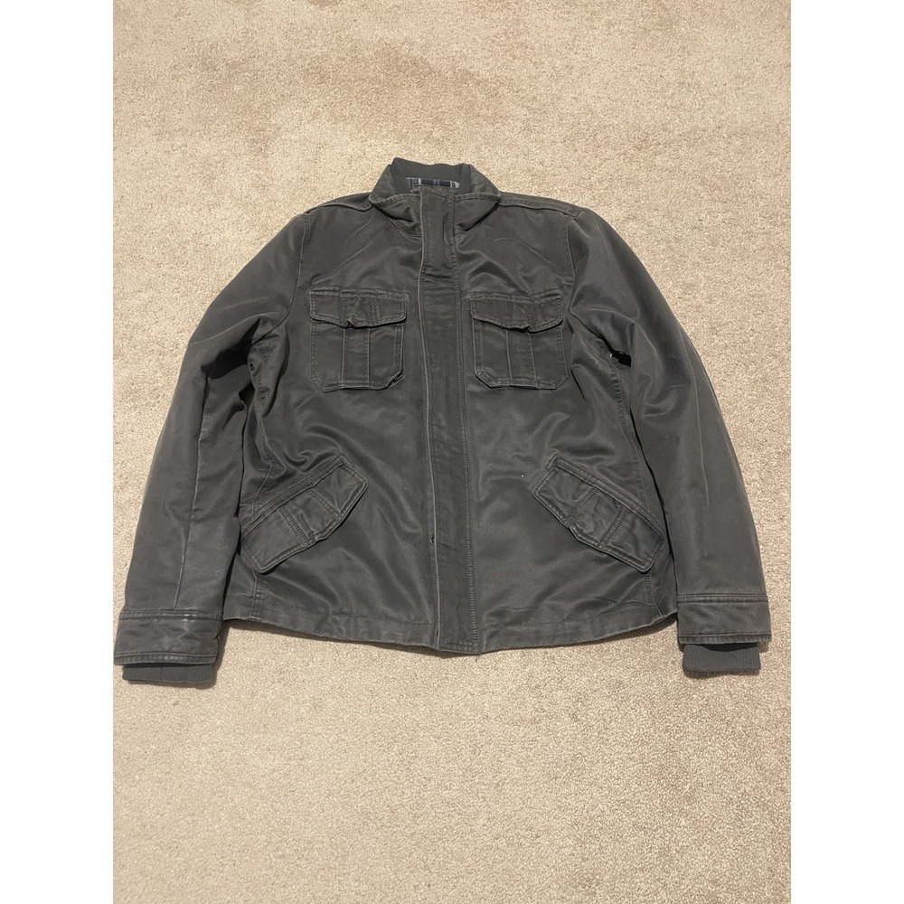 Fat Face Barn Style Jacket Mens XL Charcoal Grey Lined Cold Weather Coat